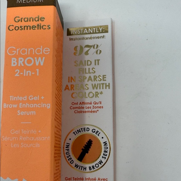 Grande Cosmetics Tinted Gel & Brow Enhancing Serum 2-in-1 Medium .12 fl oz - Picture 4 of 5